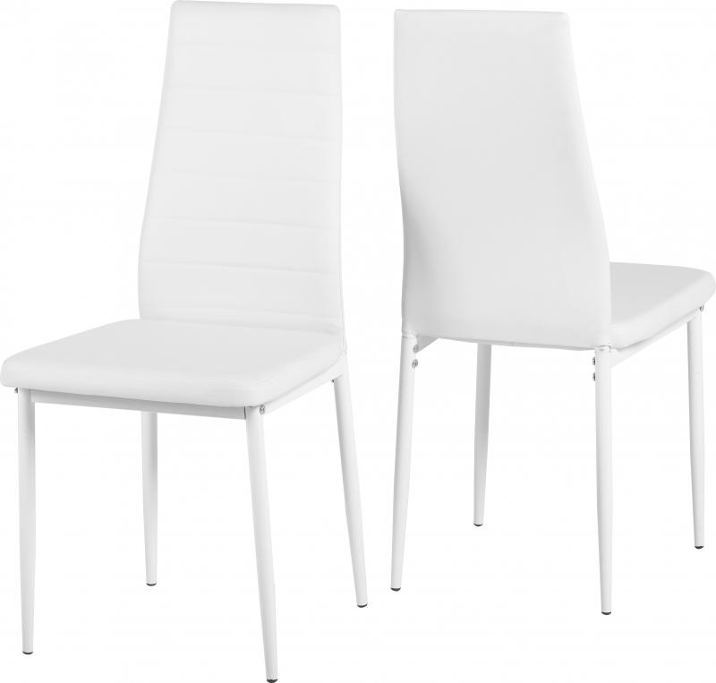 Abbey White Faux Leather Dining Chair